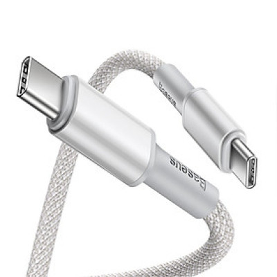 Cáp sạc nhanh 100W Baseus High Density Type-C to Type-C truyền dữ liệu cho Android dài 100CM ( 2 màu ) - Hàng chính hãng
