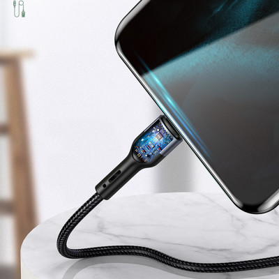 Dây Cáp sạc nhanh và truyền dữ liệu bọc dù USAMS US-SJ449 chuẩn kết nối Type-C dài 1m, hàng chính hãng