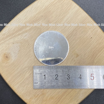 Đồng Xu Đánh Cảm Cạo Gió Trơn Bạc Ta Nguyên Chất S99 Đường Kính 2.6cm Chính Hãng Bạc Hiểu Minh XDG34