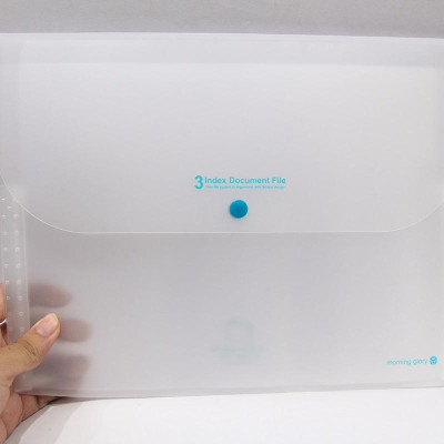 Bìa Nút 3 Ngăn - Morning Glory 79151 - Màu Trong Suốt