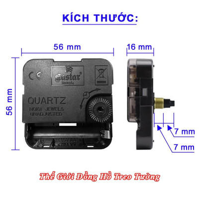 Máy Đồng Hồ KIM TRÔI CAO CẤP EASTAR – Kim Màu ĐEN Có DẠ QUANG - Bảo Hành 1 Năm – Tặng Pin Maxell