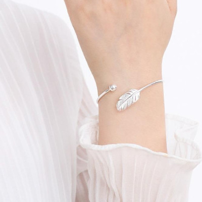 Lắc Tay Kiềng Nữ Bạc Hiểu Minh307 kiềng lông vũ