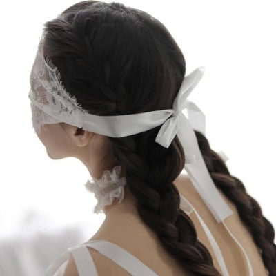 Mặt nạ ren cô dâu quyến rũ - Màu trắng