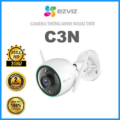 Camera Wifi EZVIZ CS-C3N 2MP FullHD, Có Màu Ban Đêm, Lắp Ngoài Trời - Hàng Chính Hãng