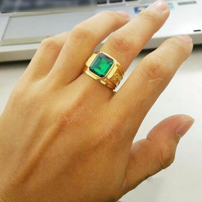 Nhẫn nam titan thời trang chạm rồng 2 bên trangsucpt đá xanh dương inox thép không gỉ PTNNA252