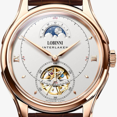 Đồng hồ nam chính hãng LOBINNI L13022-1 hàng mới 100%,Kính sapphire ,chống xước,chống nước 50m,mặt trắng vỏ vàng hồng dây da nâu xịn, thép không gỉ 316L,Đồng hồ cơ (Automatic) bảo hành 24 tháng, Mới 100%,thiết kế đơn giản trẻ trung và sang trọng