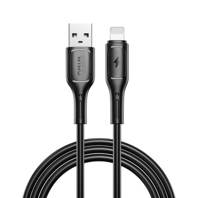 Dây cáp sạc nhanh 2.4A USB-A to L cho iPhone / iPad Hiệu WIWU Starlink - Chuẩn sạc MFI, chống rối, đầu cáp siêu bền, công nghệ AI chống cháy nổ iP 7 8 X Xs Max 11 12 13 14 Pro Max Plus iPad Air Mini - Hàng nhập khẩu