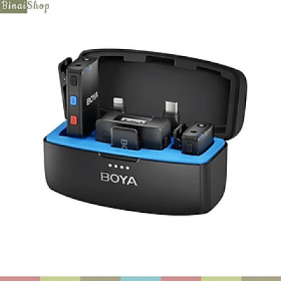 BOYAMIC - Micro Cài Áo Không Dây 2,4 GHz Có Chức Năng Ghi Âm Tích Hợp, Bộ Nhớ 8GB Dành Cho Điện Thoại, Máy Ảnh, Máy Tính - Hàng chính hãng