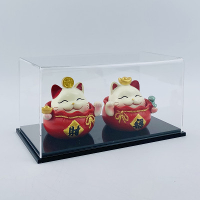 Hộp mica Enter BOX104 10x20x10cm mica dày 2mm, đế đen 5mmx2 chữ nhật nằm, Hộp trưng bày mô hình, Hộp mica trong chống bụi