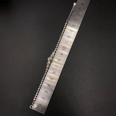 Vòng , Lắc Tay Chân Cho Bé Bạc Ta Kiểu Bi Phay Tinh Tế BẠC HIỂU MINH LTE533