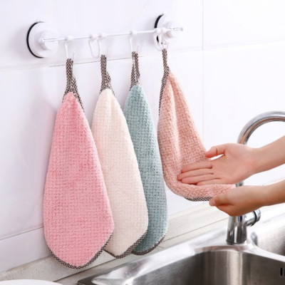 Set 10 Khăn Lau Tay, Chén Dĩa Nhà Bếp Chất Liệu Sợi Len Siêu Thấm - Giao Màu Ngẫu Nhiên