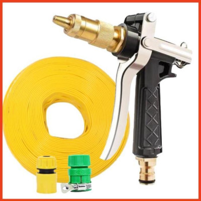 Rửa xe tưới cây Bộ dây và vòi xịt tăng áp lực nước 300% loại 25m cút nhựa,nối nhựa 206236