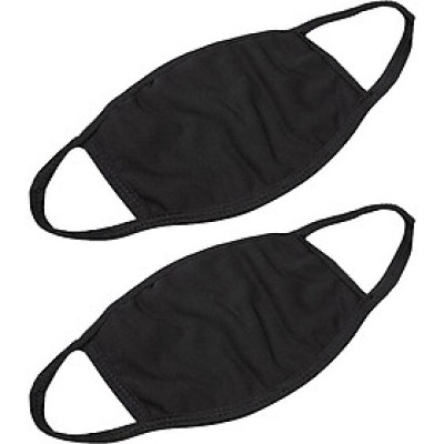 Bộ 2 khẩu trang trơn màu đen