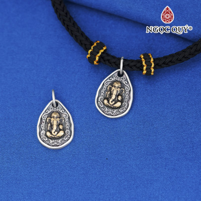 Charm bạc hình thần Ganesha - thần đầu voi treo - Ngọc Quý Gemstones