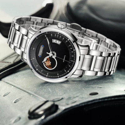 Đồng hồ nam chính hãng LOBINNI L17511-5 Kính chống xước,chống nước 50M,bảo hành 24 tháng,máy cơ Automatic,dây kim loại thép không gỉ 316L,thiết kế đơn giản dễ đeo