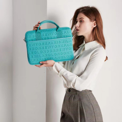 Túi Wiwu Cosmo Slim Case Dành Cho Laptop, Ultrabook Họa Tiết Khắc Nổi Chữ Cái Alphabet Cực Độc Đáo - Hàng Chính Hãng