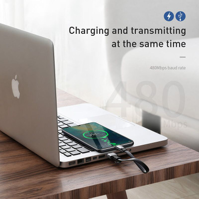 Cáp sạc và truyền dữ liệu USB chân Type-C chính hãng Baseus dài 23cm 