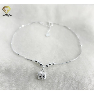 Lắc chân bạc Ý 925 Huệ Ngân -Mèo xinh RYBJ50062