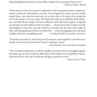 Originals: How Non-Conformists Move The World