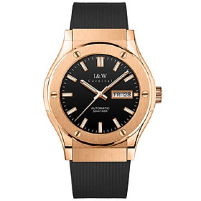 Đồng Hồ Nam I&W Carnival 55851GT7 Chính Hãng Full Box Chống Nước Kính Chống Xước Dây Silicon Cao Cấp BH 60T (Máy Cơ Tự Động)