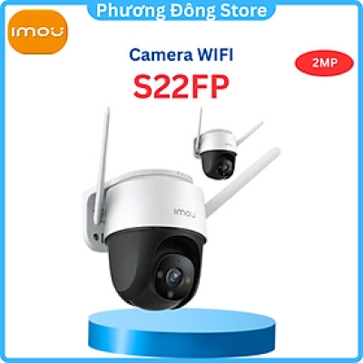 CAMERA WIFI IMOU PTZ NGOÀI TRỜI S22FP 2M FULL COLOR XOAY 360 ĐỘ ĐÀM THOẠI 2 CHIỀU, CÓ MÀU BAN ĐÊM - HÀNG CHÍNH HÃNG