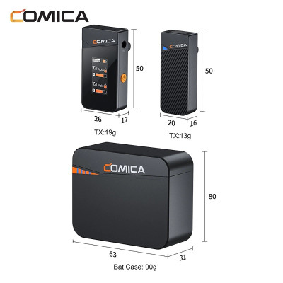 Micro Cài Áo Không Dây 2.4G Comica Vimo C1/C2/C3 Cho Điện Thoại & Máy Ảnh, Máy Quay - Hàng Chính Hãng