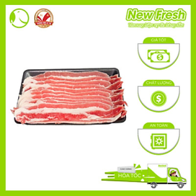 [GIAO NHANH HCM] Ba Chỉ Bò Mỹ Cắt Trải Nhúng Lẩu - Khay 500Gr
