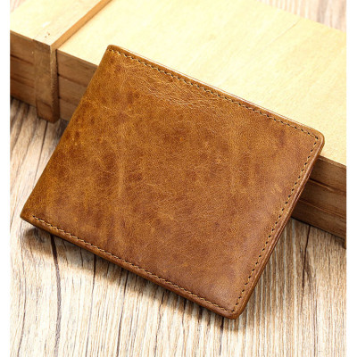 Ví ngang nam chống quét RFID BHM1169 Chuẩn da bò thật. Mỏng gọn