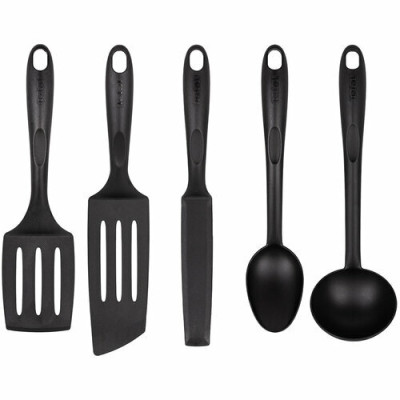 Bộ 5 dụng cụ nấu ăn Tefal K001A Bienvenue màu đen (Made In Portugal) Hàng chính hãng