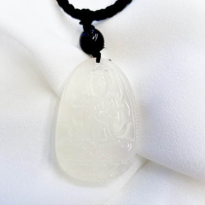 Phật Bản Mệnh Đá Mã Não Trắng_Phật bản mệnh cho người mệnh Thủy, mệnh Kim_Mặt Phật đá phong thủy