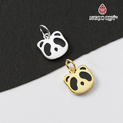 Charm bạc hình đầu gấu trúc treo - Ngọc Quý Gemstones