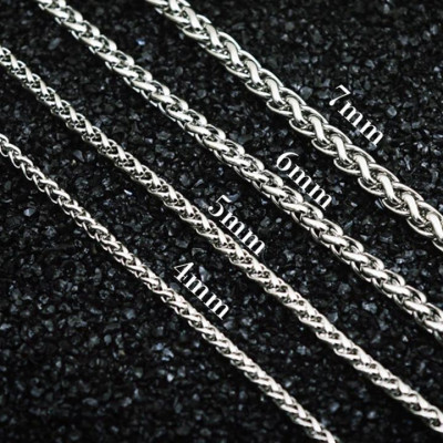 Dây chuyền nam titan cao cấp thời trang rẻ titan thép không gỉ bông dừa trangsucpt 6mm PTDCNA171