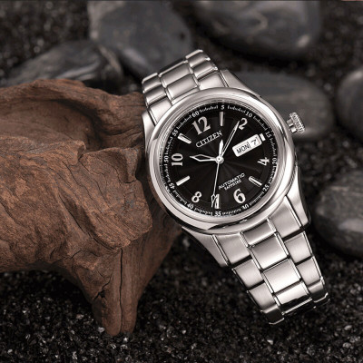 Đồng Hồ Nam Citizen Dây Thép Không Gỉ NH8310-53E - Mặt Đen (Sapphire)