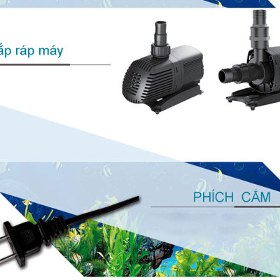 Máy bơm nước ATMAN AT8000 65W, 8000L/Hr lọc nước hồ cá koi, bơm sinh hoạt, tiểu cảnh, đài phun nước cao cấp