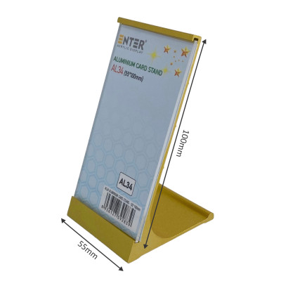 Bảng thông tin để bàn nhôm Enter AL34 55x100mm, Khung thông tin sản phẩm, Khung bảng giá, Kệ trưng bày để bàn