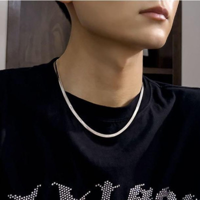 Dây chuyền nam nữ titan cao cấp đẹp sang trọng mì trangsucpt kích cỡ 4mm màu trắng PTDCNA43