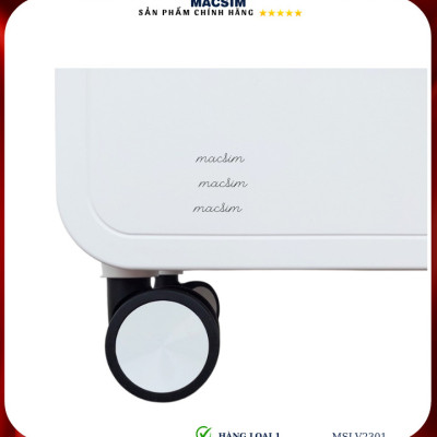 Vali cao cấp Macsim SMLV2301 cỡ 20 inch màu trắng- Hàng loại 1