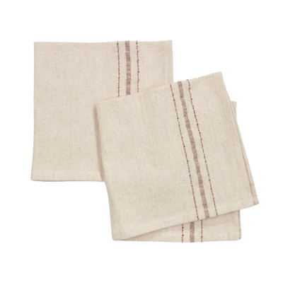 Khăn ăn cotton | JYSK Engfiol | be/xám | R40xD40cm | bộ 2 chiếc