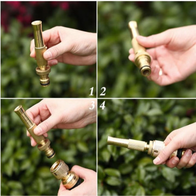 Bộ dây vòi xịt nước rửa xe, tưới cây . tăng áp 3 lần, loại 7m, 10m 206587 cút sập, nối đen
