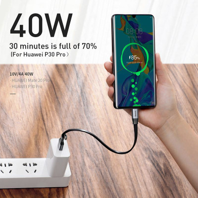 Cáp sạc và truyền dữ liệu USB chân Type-C chính hãng Baseus dài 23cm 