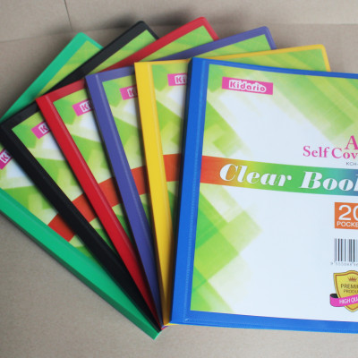 Bìa Nhựa A4-20 Lá Đựng Hồ Sơ, Bản Vẽ Chống Thấm Nước, Bên Ngoài Có Ngăn Đựng Giấy Trong Suốt Tiện Lợi KCH-220A