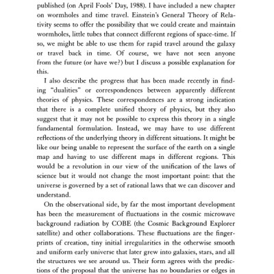 A Brief History Of Time : From Big Bang To Black Holes