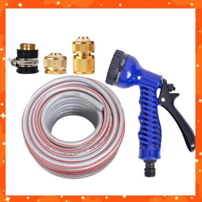 Bộ dây tăng áp 3 lần vòi xịt nước rửa xe, tưới cây loại 15m(cút đồng-nối đồng) 206843
