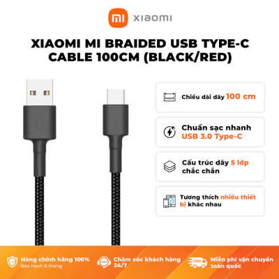Cáp Sạc Xiaomi Mi Braided USB Type-C Cable 100cm - Hàng Chính Hãng