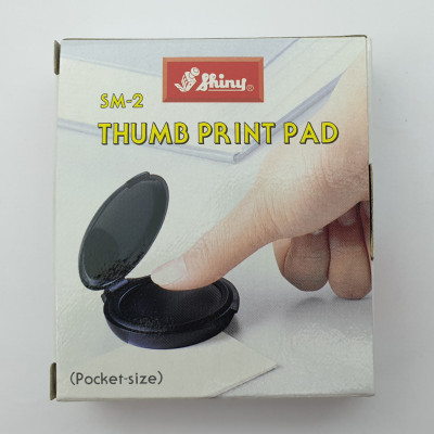 Khay mực lăn tay tròn Shiny màu đen - SM2A