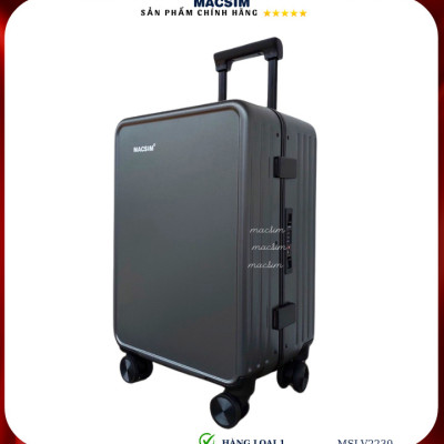 Vali cao cấp Macsim SMLV2230 cỡ 20 inch màu xám/ ghi- Hàng loại 1