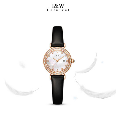 Đồng hồ nữ chính hãng IW CARNIVAL IW556L-1 Kính sapphire ,chống xước ,Chống nước 30m ,Bảo hành 24 tháng,Máy điện tử (PIn),dây da cao cấp, thiết kế đơn giản dễ đeo