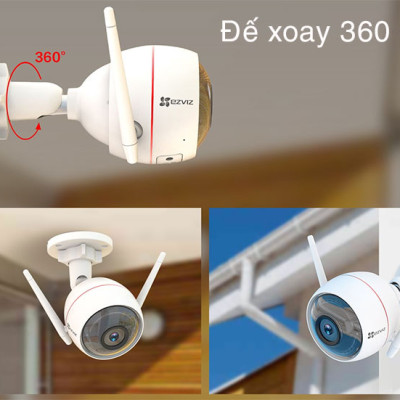 Camera Wifi Ngoài Trời Ezviz C3W 2MP 1080p (CS-Cv310) Color Night Vision - Phiên Bản Mới Hình Ảnh Có Màu Ban Đêm - Hàng Chính Hãng
