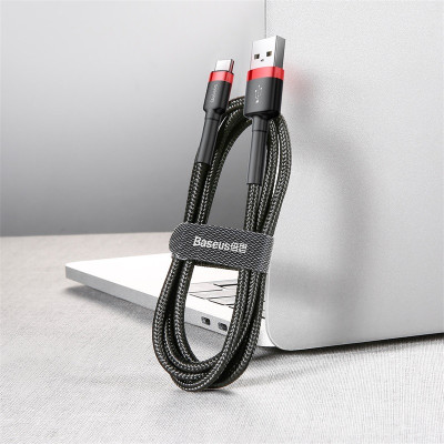 Cáp Sạc Nhanh Type-C Baseus CATKLF Sạc Nhanh 3A Q.C 3.0, Data Dây Bọc Dù - Hàng Chính Hãng