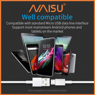 Cáp sạc dữ liệu nhanh Naisu Chiều dài tiêu chuẩn 1m cho IOS/Android D – 1815 Hàng nhập khẩu